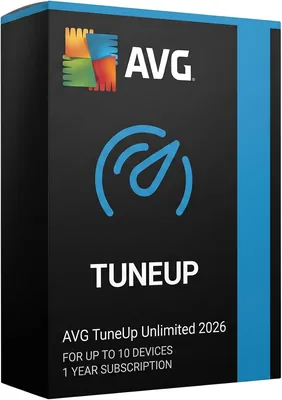 AVG TuneUp Unlimited 2025 - Supprime les Fichiers Indésirables et Accélère votre Système | 10 appareils | 1 an | PC/Mac | Meilleur Prix