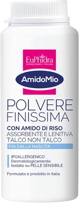 Euphidra - Starch Mio: Polvere Fine a Base di Amido di Riso, Azione Calmante e Rinfrescante, Protegge la Pelle dal Secco, 40% di Amido di Riso, 40g
