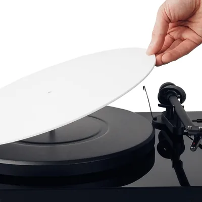 Hudson Hi-Fi Tapete Antiestático de Acrílico, Slipmat para Tornamesa, Blanco, 3 mm