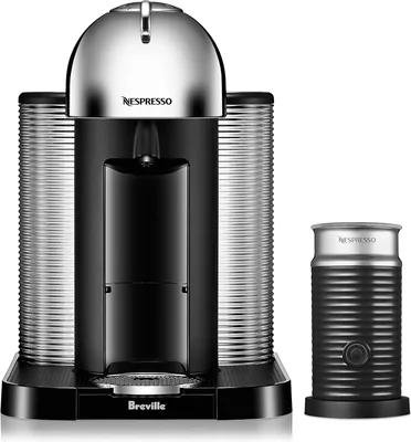 Nespresso Vertuo Chrome Coffee Maker with Aeroccino