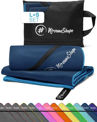 NirvanaShape Mikrofibretowel | Absorbent, Lättvikt, Snabbt Troddande | Badhanddukar, Reisetowels, Sporttowels | Idealisk för T