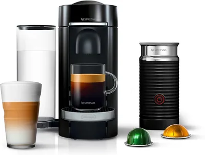 De'Longhi VertuoPlus Deluxe Coffee Machine Black with Aeroccino