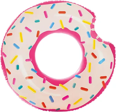 Intex 59265 - Anello da Nuoto a Forma di Ciambella - Multicolore, Dimensioni Inflate 94 x 23 cm, 107 x 99 cm - Miglior Affare