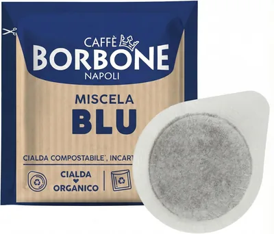 Caffè Borbone Compostable Café Pod, Emballage Recyclable, Mélange Bleu - 100 Pods ESE