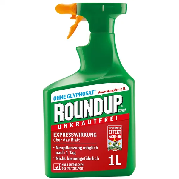 Roundup Express Weed Killer Weed Control Grass Moss 1 Litre Spray Bottle