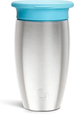 Munchkin Miracle Stainless Steel 360 Sippy Cup, Blue, 10oz - Best Deal
