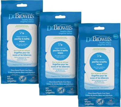 Dr. Brown's Pacifier & Bottle Wipes 40ct, 3-Piece - 19% Off