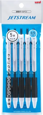 三菱 油性ボールペン ジェットストリーム 5本セット 黒 0.5mm SXN150055P.24