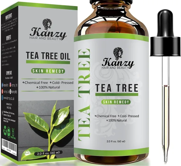 Kanzy Tea Tree Oil 60ml Tea Tree Oil for Face, Body, Nails, Hair and Aromatherapy Diffuser, Essential Oil Tea Tree
