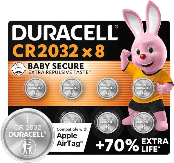 Duracell CR2032 Coin Batteries 8 Pack