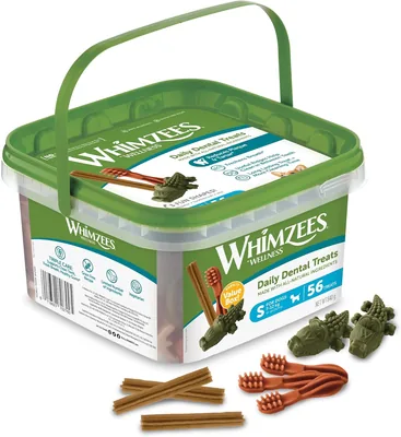 WHIMZEES Variety Box S, 56 stuks - Grootte S, Kauwsnack voor kleine honden, Natuurlijk & Graanvrij, Vegetarisch, Zonder toegevoegde suiker - 16% Korting