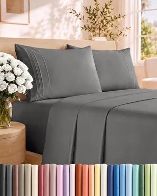 Dark Grey Queen Sheet Set - Cooling Sheets