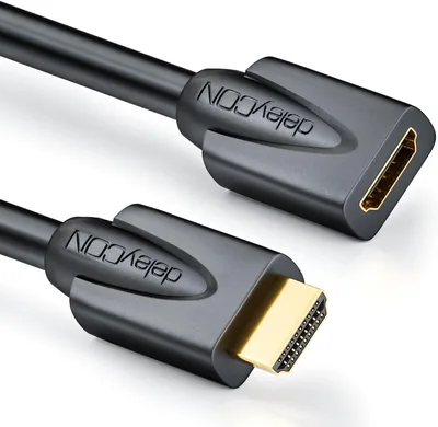 DeleyCON 1m Przedłużacz HDMI - Kompatybilny z HDMI 2.0a/b/1.4a - UHD 4K HDR 3D 1080p 2160p ARC - Wysoka prędkość z Ethernetem Best Deal