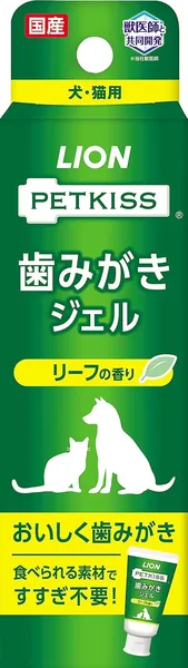 Lion PETKISS Toothpaste Gel Leaf Scent for Dogs and Cats, 1.4 oz