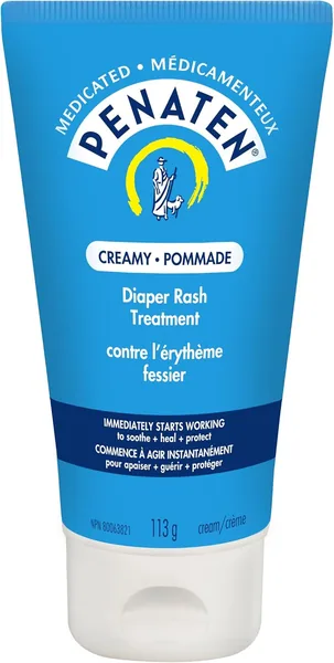 Penaten Medicated Diaper Rash Cream for Baby, Zinc Oxide Cream, 113g