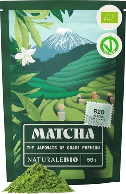 Thé Matcha Biologique en Poudre - Qualité Premium - 50g. Thé Vert Japonais Bio Uji, Kyoto