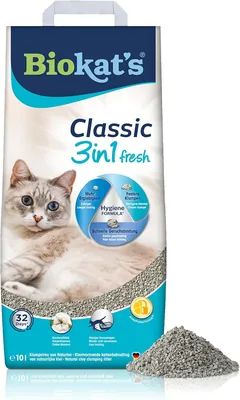 Biokat's Classic Fresh 3in1 kattenbakvulling met de geur van katoenbloesem - Klumpende bakvulling met korrels in 3 verschillende maten - 1
