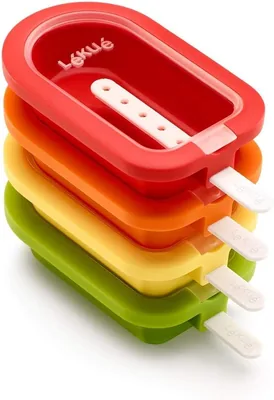 Lékué Pack Heladeras Apilables Silicona Clásica Platino Multicolor, 4 Unidades - 20% de Descuento