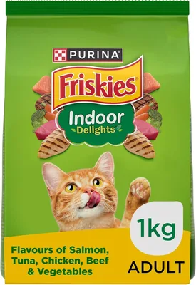 Purina Friskies Indoor Delights طعام قطط جاف 1 كجم - خصم 7%