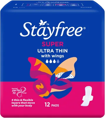 Stayfree Ultra Thin Super Pads Wings 12 Pack