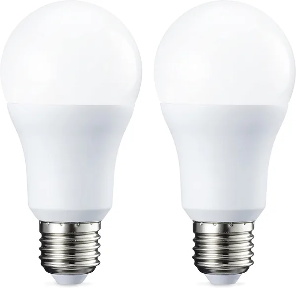 Amazon Basics E27 LED Bulb, 10.5W (Equivalent to 75W) Warm White Dimmable - Pack of 2