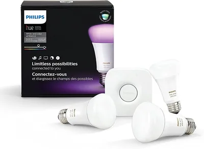 Philips Hue White & Color A19 Smart Bulb Starter Kit Best Deal