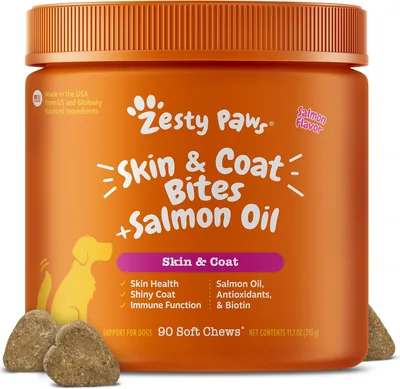 Zesty Paw Salmon Bites 90ct Jar - Best Deal