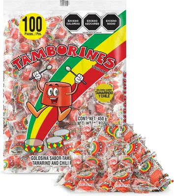 Tamborines Golosina Bolsa 100 Piezas