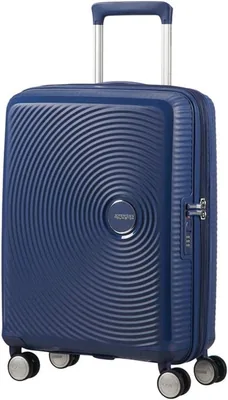American Tourister Soundbox - Valise Spinner Expandable, 55 cm, 35.5/41 L, Bleu Nuit (35% Off)