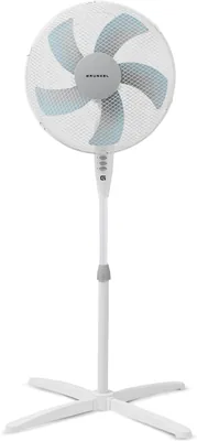 Ventilador de pie Grunkel FAN-165 de 50W - Diámetro 40 cm, 3 velocidades y 5 aspas, ajuste de altura hasta 118 cm. Cabezal giratorio