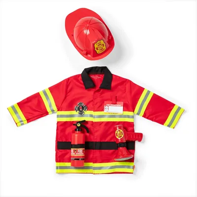 Melissa & Doug Fire Chief Costume Dress-Up Set, Multicolor