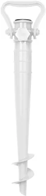 Sekey Strandparasol Sandanker, Parasolhållare med Ground Spike för 19-32mm Pole, Wit
