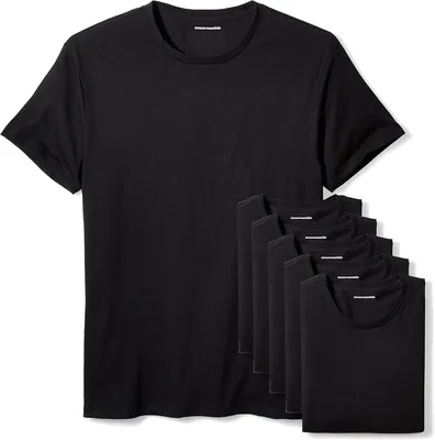 Amazon Essentials - Camiseta de cuello redondo para hombre, paquete de 6 | Ahorra 13%