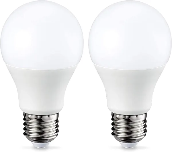Amazon Basics E27 LED Bulb, 9W (Equivalent to 60W) Warm White Dimmable 2 Units (Pack of 2)
