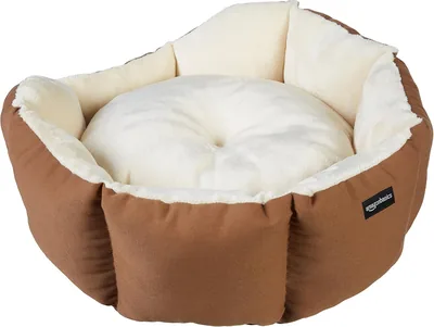 Basics Octagonal Pet Bed L 50x50x20cm Brown Ivory Best Deal