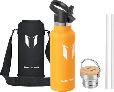 Sparrow Insulator Vattenkann med Metallstrumpa - 500/750ml/1L | Sportkan, Drikkanne, Termoskan