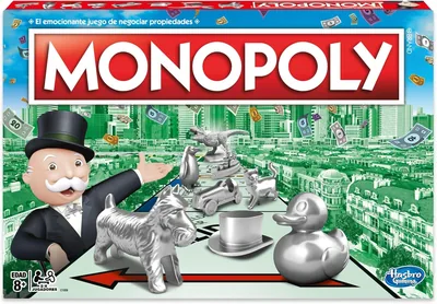 Hasbro Gaming Monopoly - Juego de Mesa de Negociar Propiedades con Bandeja de Almacenamiento y Tokens Grandes para 2 a 6 Jugadores (56% Off)