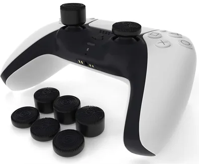 PlayStation 5 Dualsense Grips (8pc) - Sweat-Free Silicone, Anti-Slip Rubber