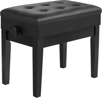 Banco para Piano SONGMICS con Asiento Ajustable y Almacenamiento