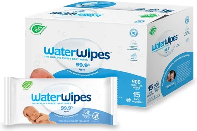 Toallitas Húmedas WATERWIPES para Bebés - 15 Paquetes - Hipoalergénicas - Mejor Oferta