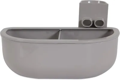 Petmate Double Diner Kennel Bowl, Gray, Small - Best Deal