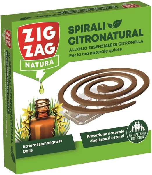 Zig Zag Citronatural Natural Insecticide-Free Outdoor Spirals