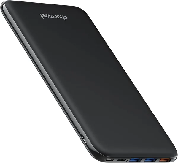 Charmast Power Bank 26800 mAh, Batteria portatile ultra sottile con ingresso USB C e 4 uscite