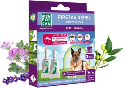Pipetas Anti-Insectos Menforsan para Perros con Margose, Geraniol y Lavandino: 41% de Descuento