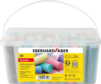 Eberhard Street Kreide in einer Schüssel | 8 helle Farben