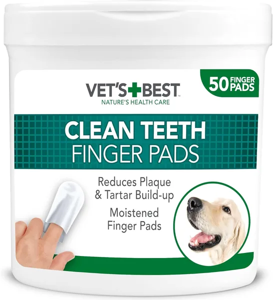 Vet\u2019s Best Natural Teeth Cleaning Pads for Dogs 50 Units 160g