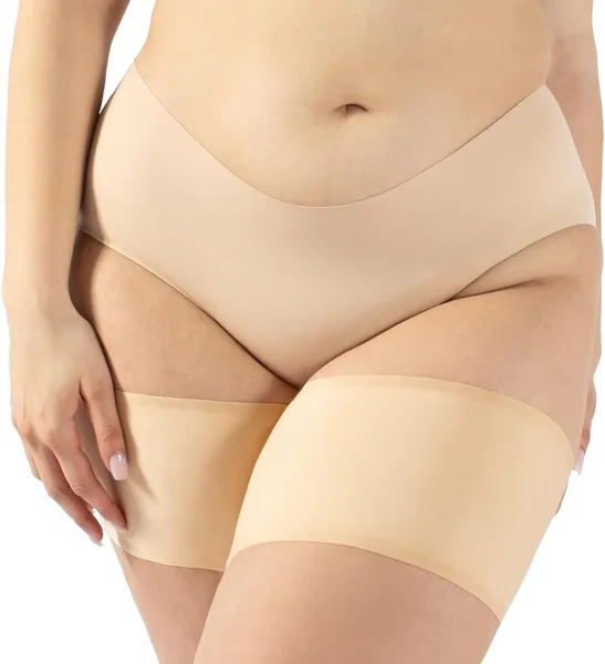 Calzitaly Bandas Anti-Frotamiento Suaves, Preven la Molestía, Elásticas para Muslos Curvos, Negro y Natural | 28% de Descuento