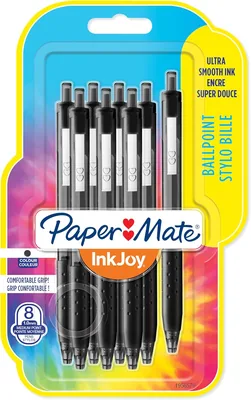 Paper Mate InkJoy 300RT Pens - Black (8 Count)