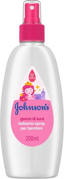 Condizionatore Spray Johnson's Kids Strong & Shiny senza risciacquo 200 ml, Condizionante per Capelli Bambini con Olio di Argan e Proteine della Seta - Miglior Affare