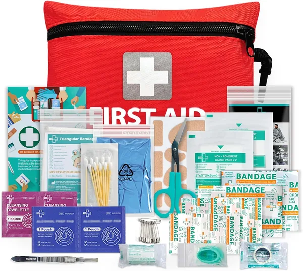 General Medi Mini First Aid Kit, 92 Pieces Small First Aid Kit